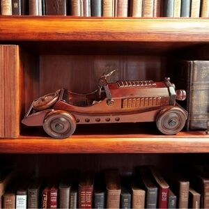 Wooden Music Box Hobby Toy Car Large 10 in” Long Collectible Gift Pre Owned